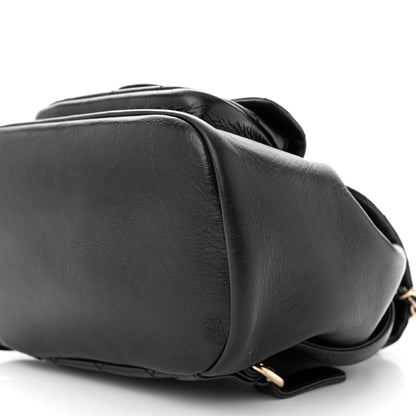 Chanel Glazed Aged Calfskin Quilted Small Duma Drawstring Backpack Black 10 of 10
