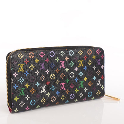 Louis Vuitton Monogram Multicolor Zippy Wallet Black Grenade 3 of 9