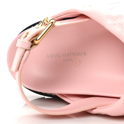 Louis Vuitton Lambskin Monogram Embossed Paseo Flat Comfort Sandals 38 Rose Clair 7 of 8