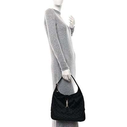 Gucci Velvet GG Monogram Small Jackie 1961 Hobo Black 2 of 9