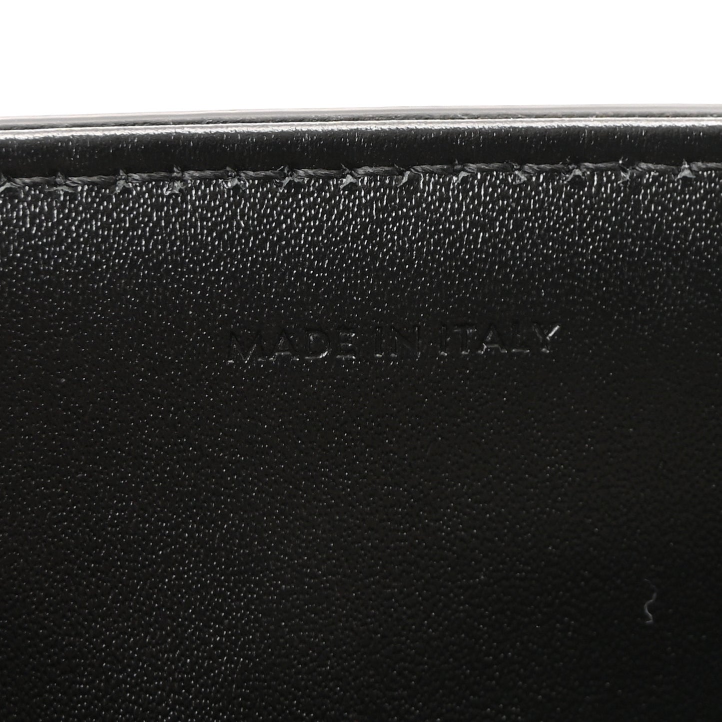 Satinated Calfskin Small 16 Top Handle Bag Black