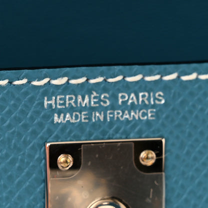 Hermes Epsom Mini Kelly Sellier 20 New Blue Jean 6 of 9