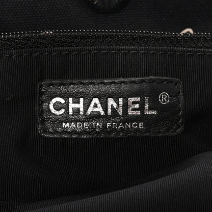 Chanel Canvas Camellia Flower Tote Black Black 6 of 10