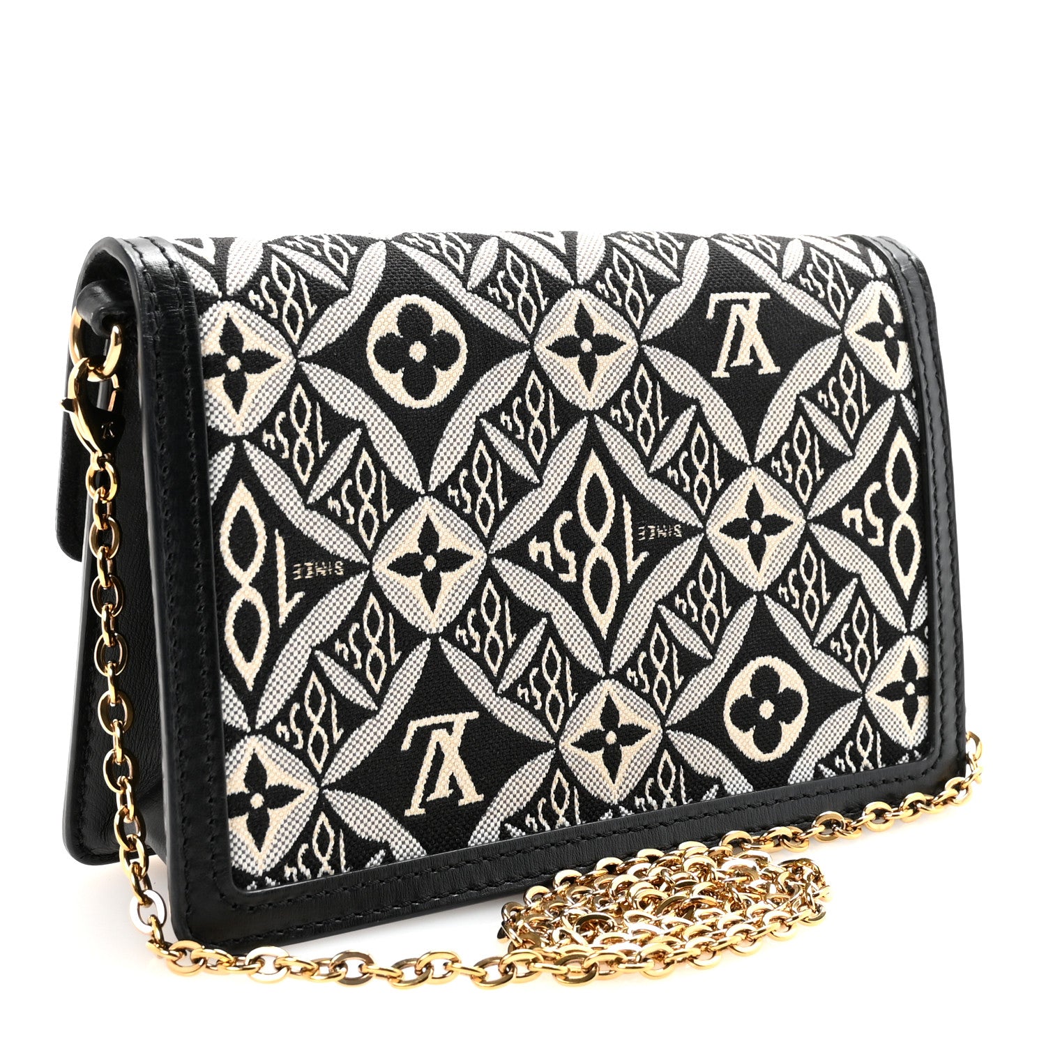 Louis Vuitton Jacquard Since 1854 Dauphine Chain Wallet Grey 3 of 10