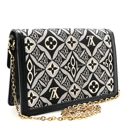 Louis Vuitton Jacquard Since 1854 Dauphine Chain Wallet Grey 3 of 10
