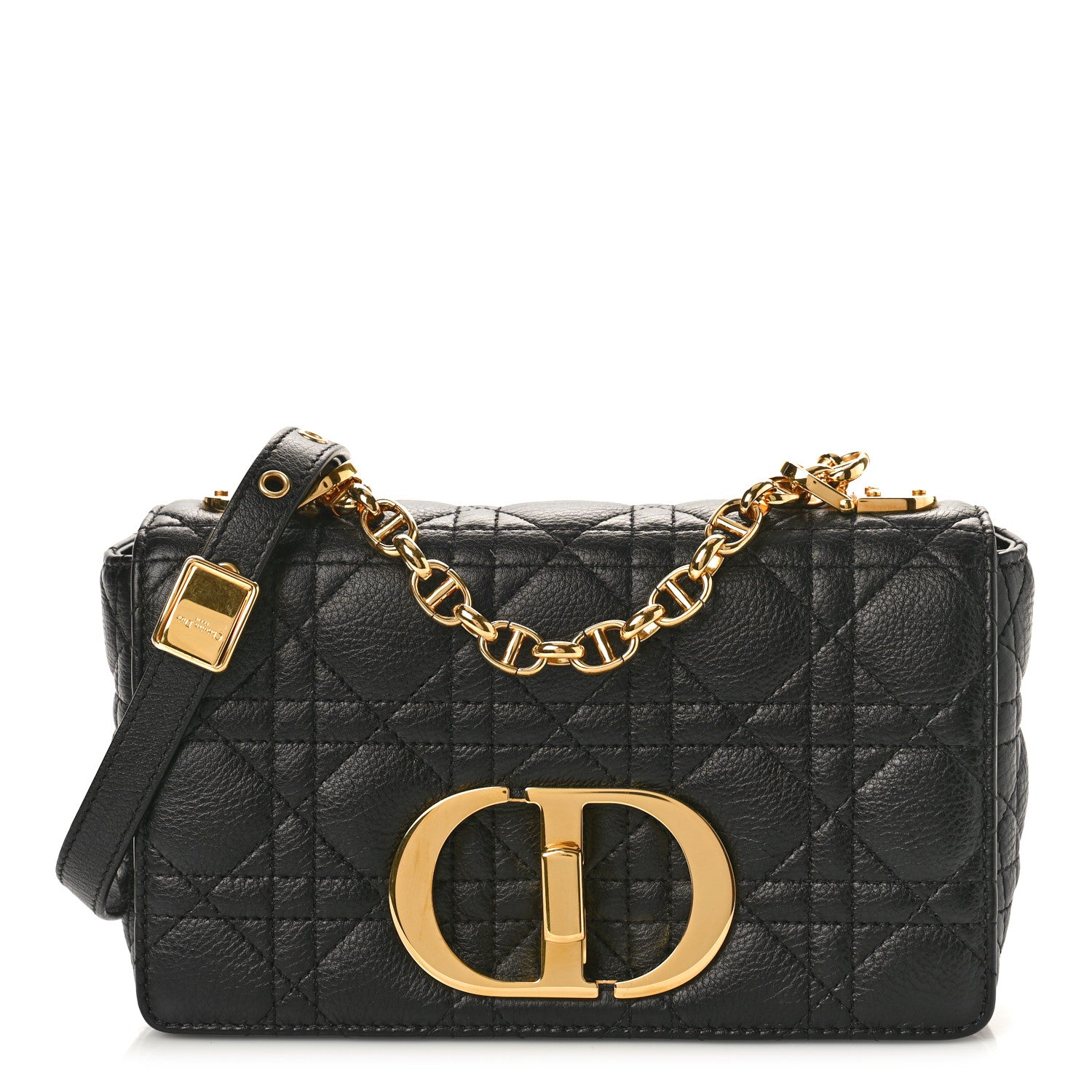 Christian Dior Calfskin Cannage Small Caro Bag Black 1 of 10