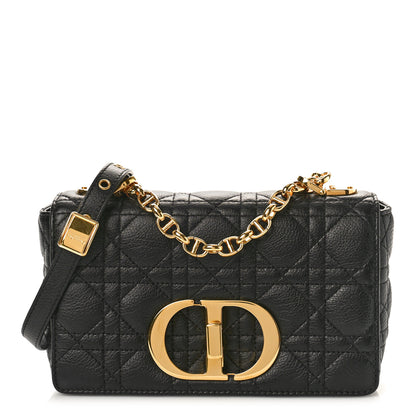 Christian Dior Calfskin Cannage Small Caro Bag Black 1 of 10