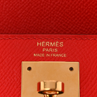 Hermes Epsom Kelly Sellier 28 Rouge de Coeur 6 of 11