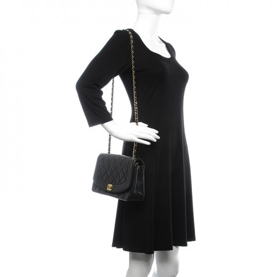 Chanel Lambskin Quilted Medium Single Flap Black 2 of 8