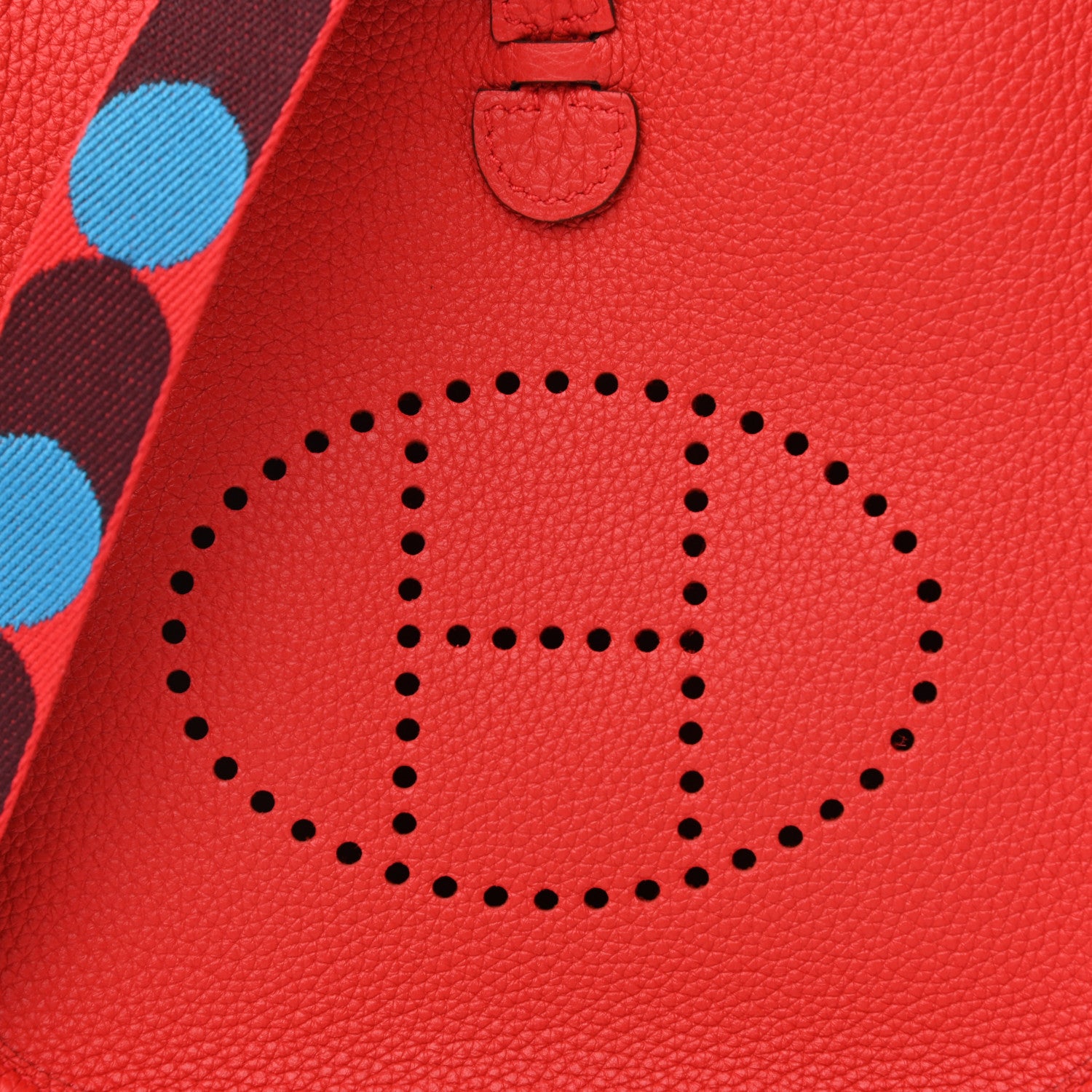Hermes Taurillon Maurice Flipperball Sangle Evelyne TPM Rouge De Coeur Bleu Frida 8 of 11