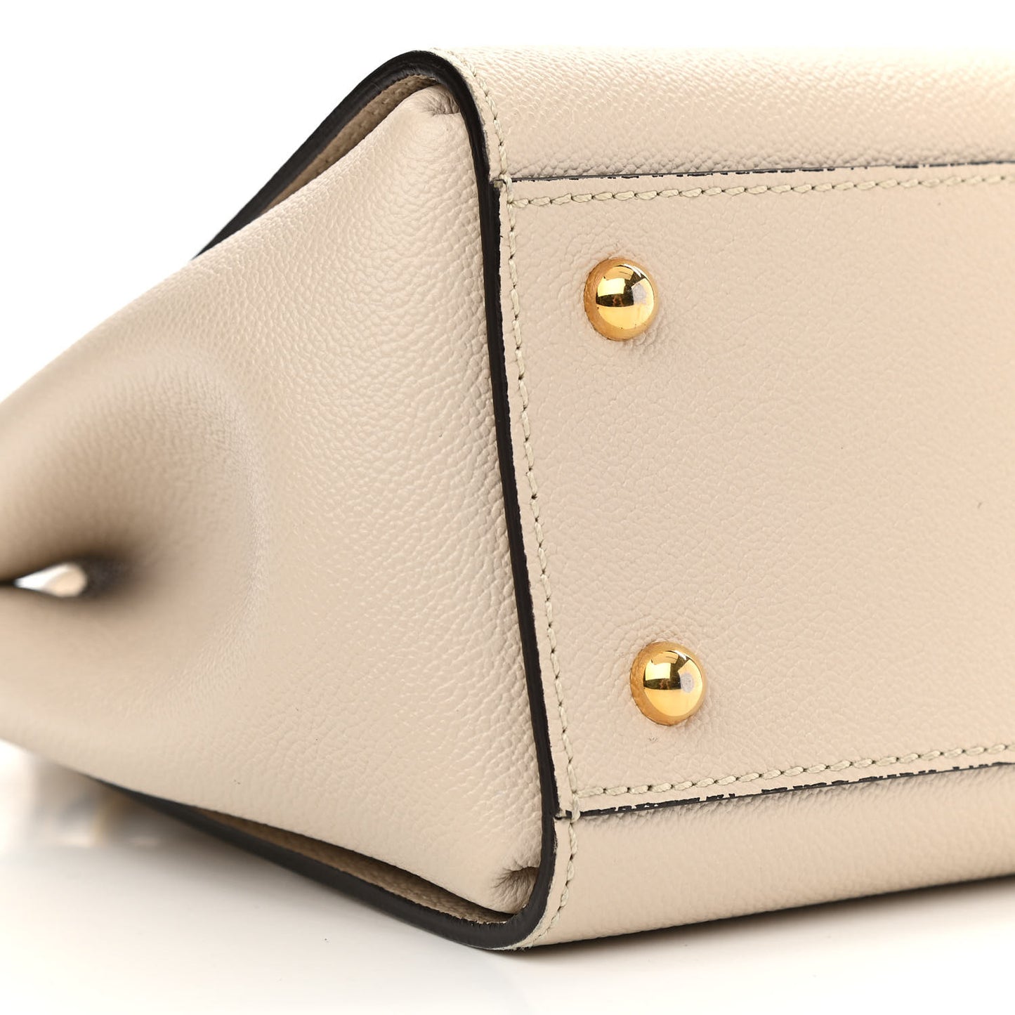 Soft Grain Calfskin Small Buckle Tote Limestone