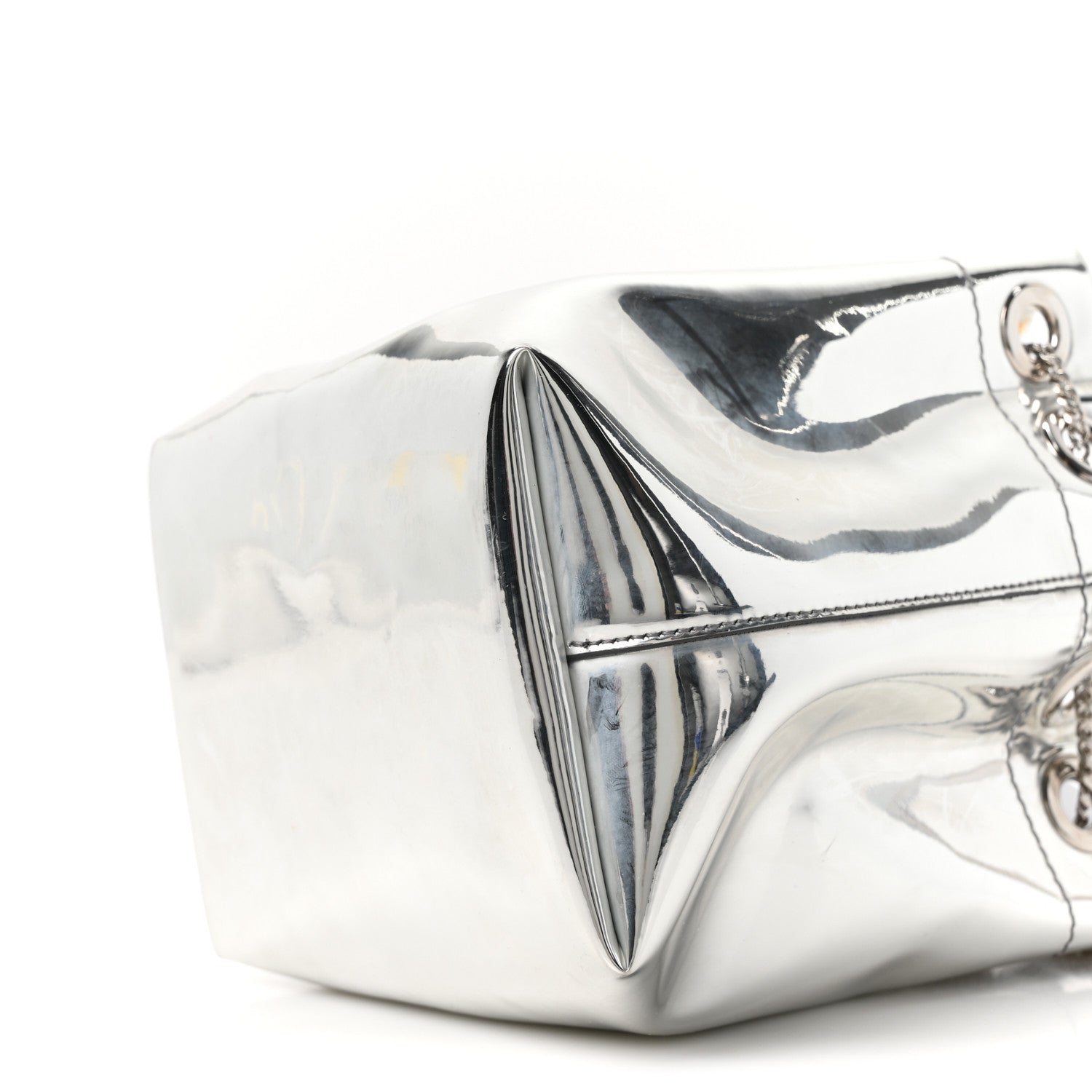 Jimmy Choo Metallic Patent Bon Bon Bag Silver 9 of 9