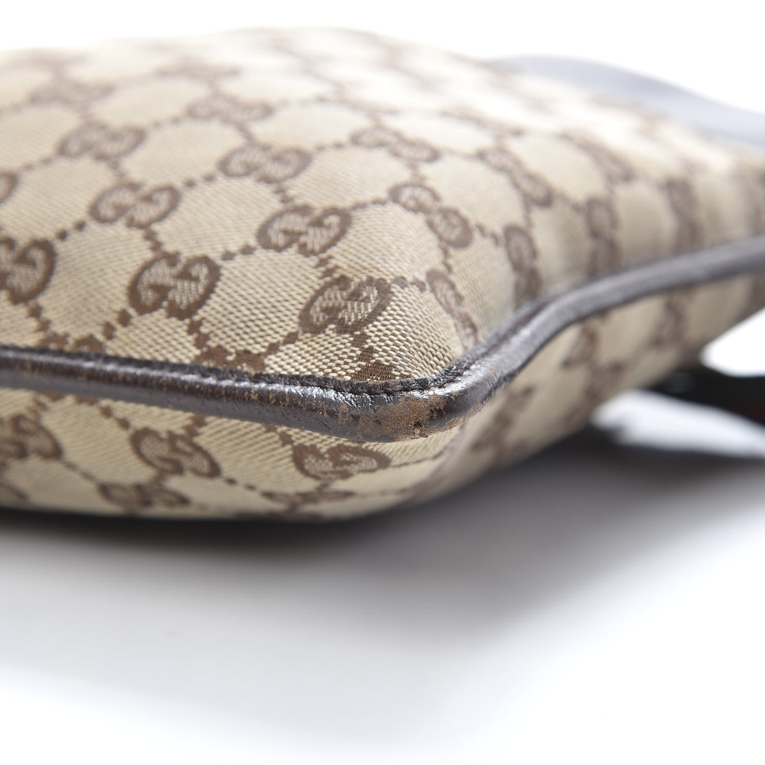 Gucci GG Monogram Web Messenger Crossbody Bag Dark Brown 9 of 14