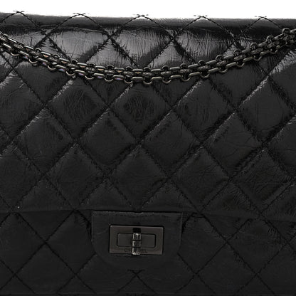 Chanel Glazed Calfskin Quilted 2.55 Reissue 226 Flap So Black 8 of 10
