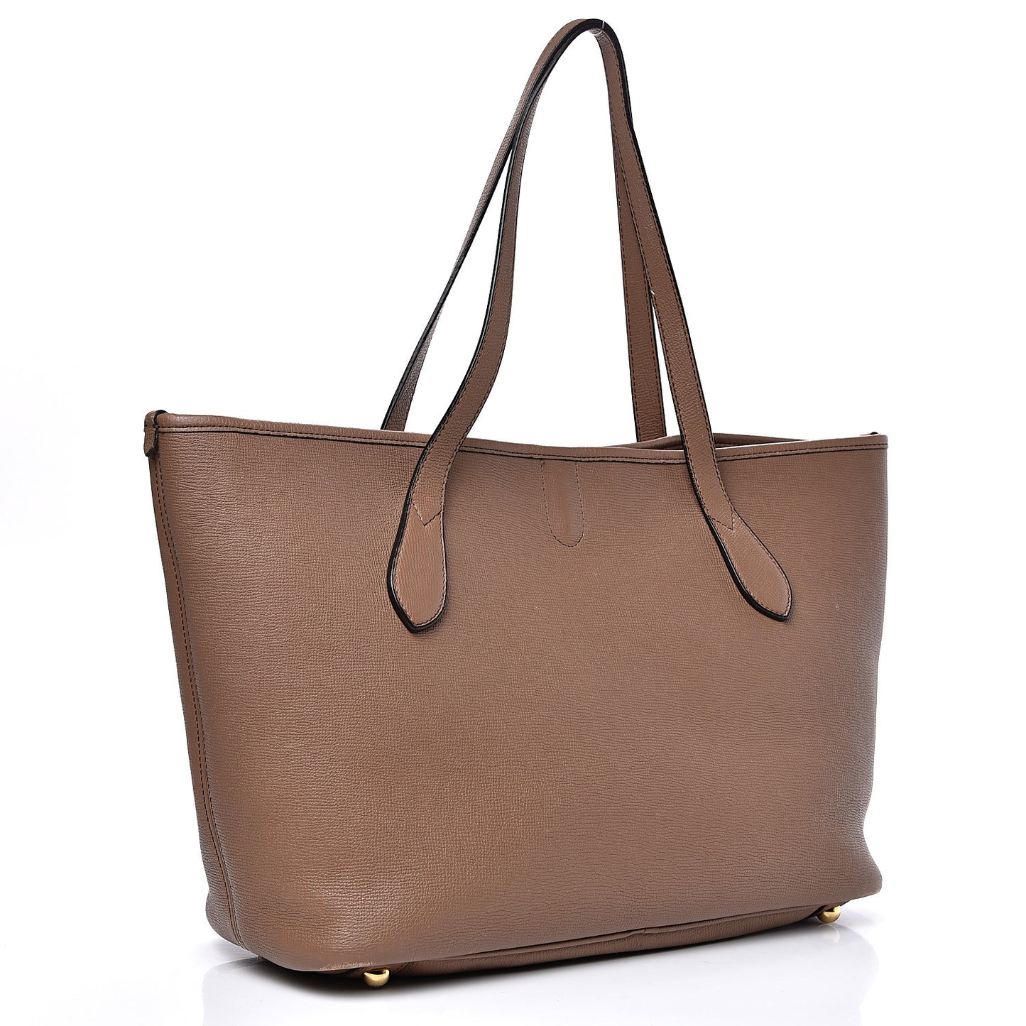 Grainy Calfskin Medium Honeybrook Tote Dark Sand