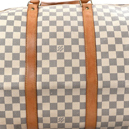 Louis Vuitton Damier Azur Keepall Bandouliere 55 19 of 28