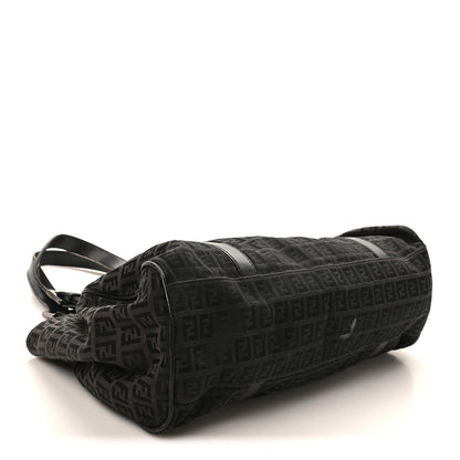 Fendi Zucchino Vitello Shoulder Bag Black Moro 4 of 12