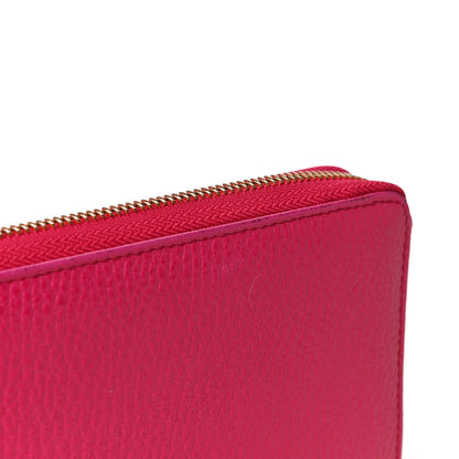 Gucci Pebbled Calfskin Zip Around Wallet Pink 17 of 20