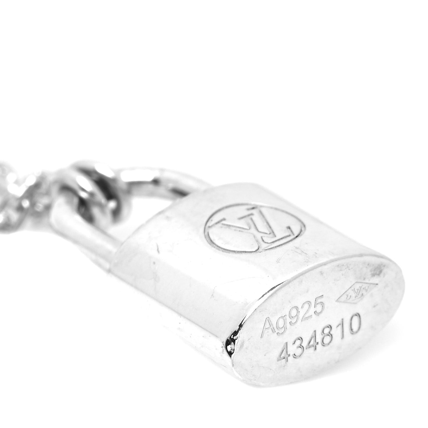Louis Vuitton Sterling Silver Lockit Necklace 5 of 5