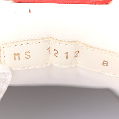Louis Vuitton Monogram Calfskin Mens Rivoli Sneakers 8 Red 8 of 9
