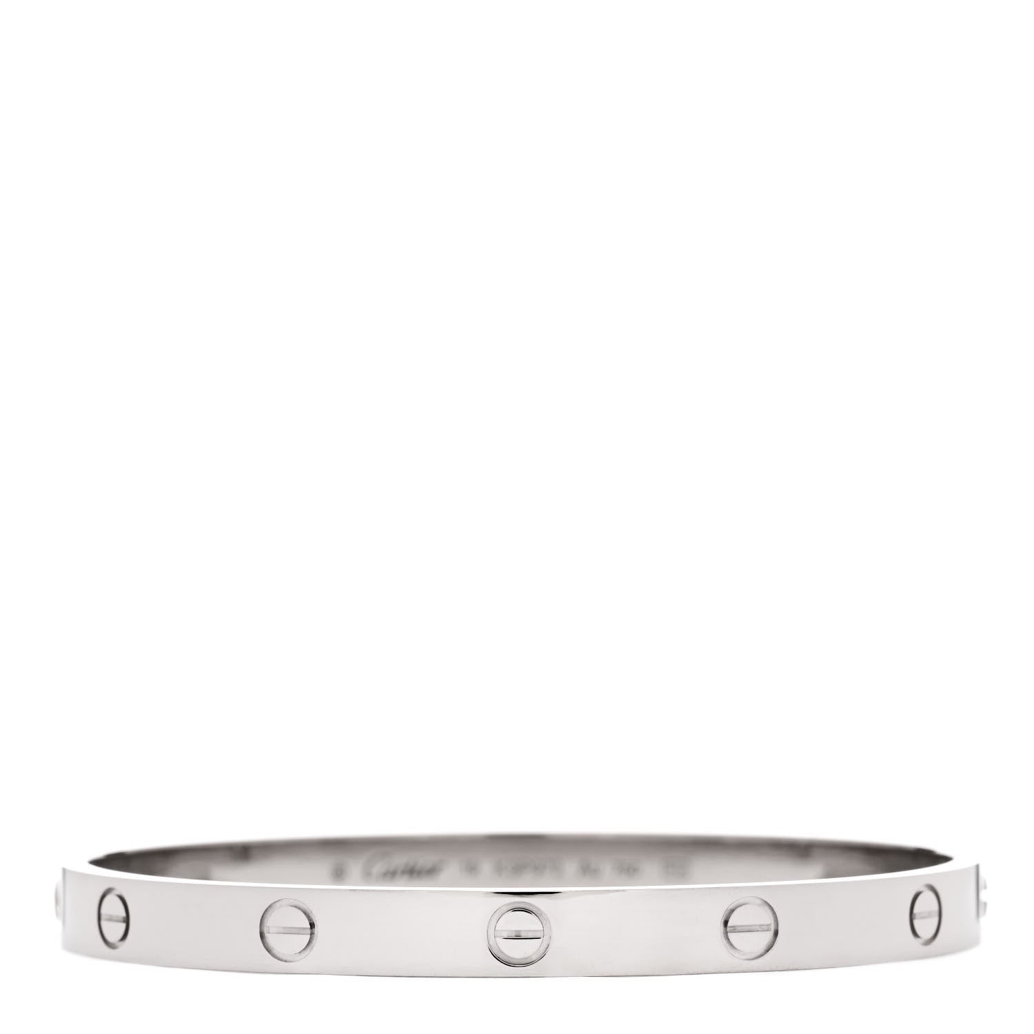 Cartier 18K White Gold LOVE Bracelet 19 1 of 6