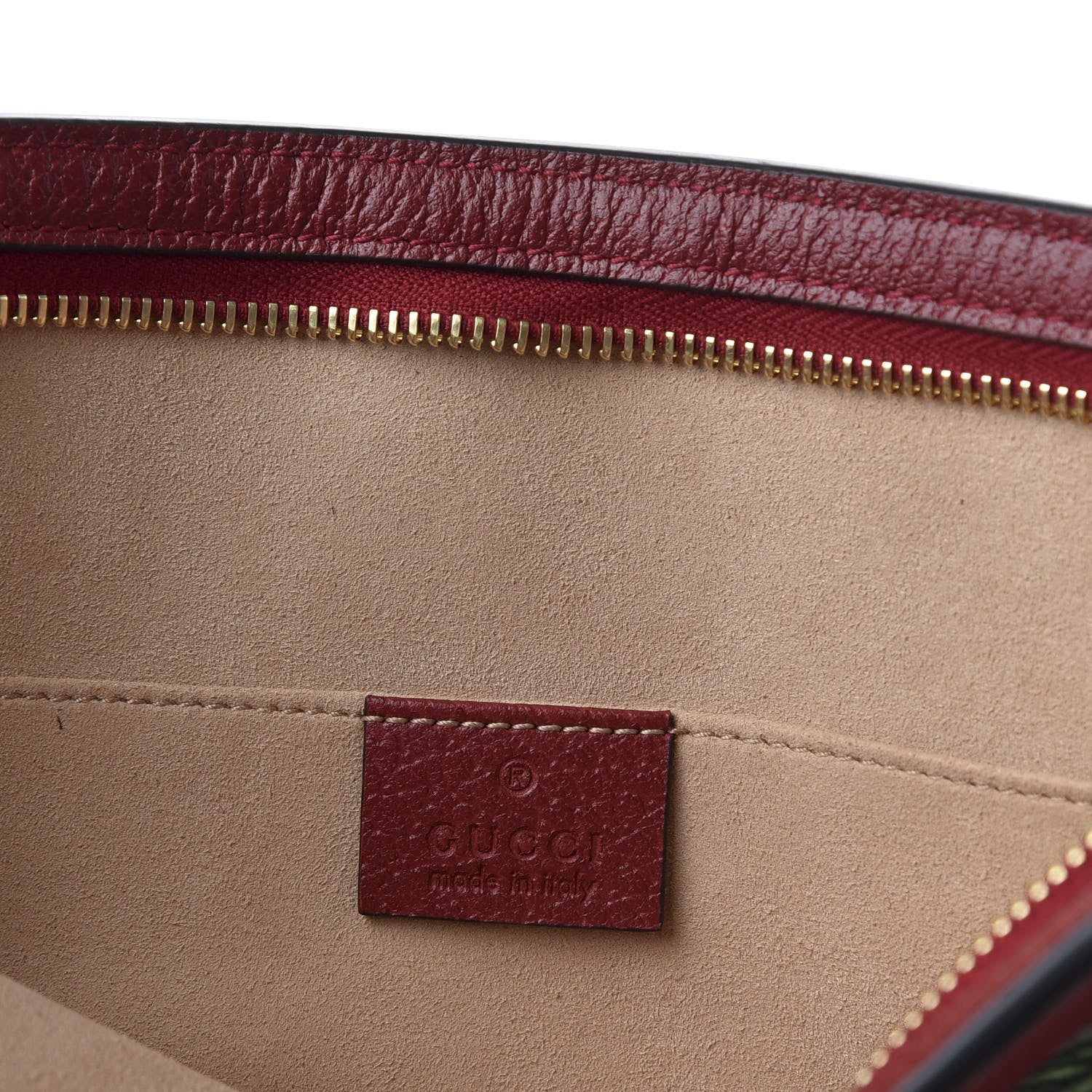 Gucci GG Supreme Monogram Flora Web Ophidia Pouch Red 6 of 9