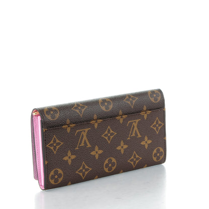 Louis Vuitton Monogram 2016 Christmas Animation Sarah Wallet Rose Ballerine 3 of 7