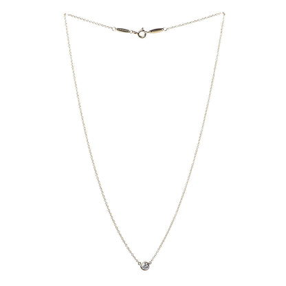 Tiffany 18K Yellow Gold Diamond .20ct Elsa Peretti Diamonds by the Yard Pendant Necklace 3 of 9