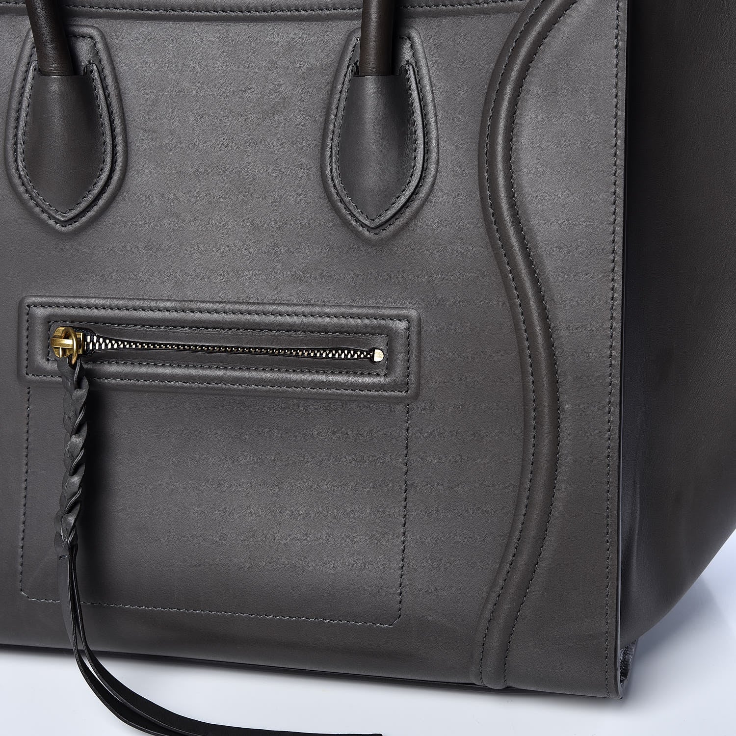 Celine Smooth Calfskin Medium Phantom Luggage Grey 12 of 14