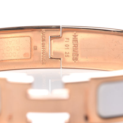 Hermes Enamel Narrow Clic Clac H Bracelet PM White 4 of 6