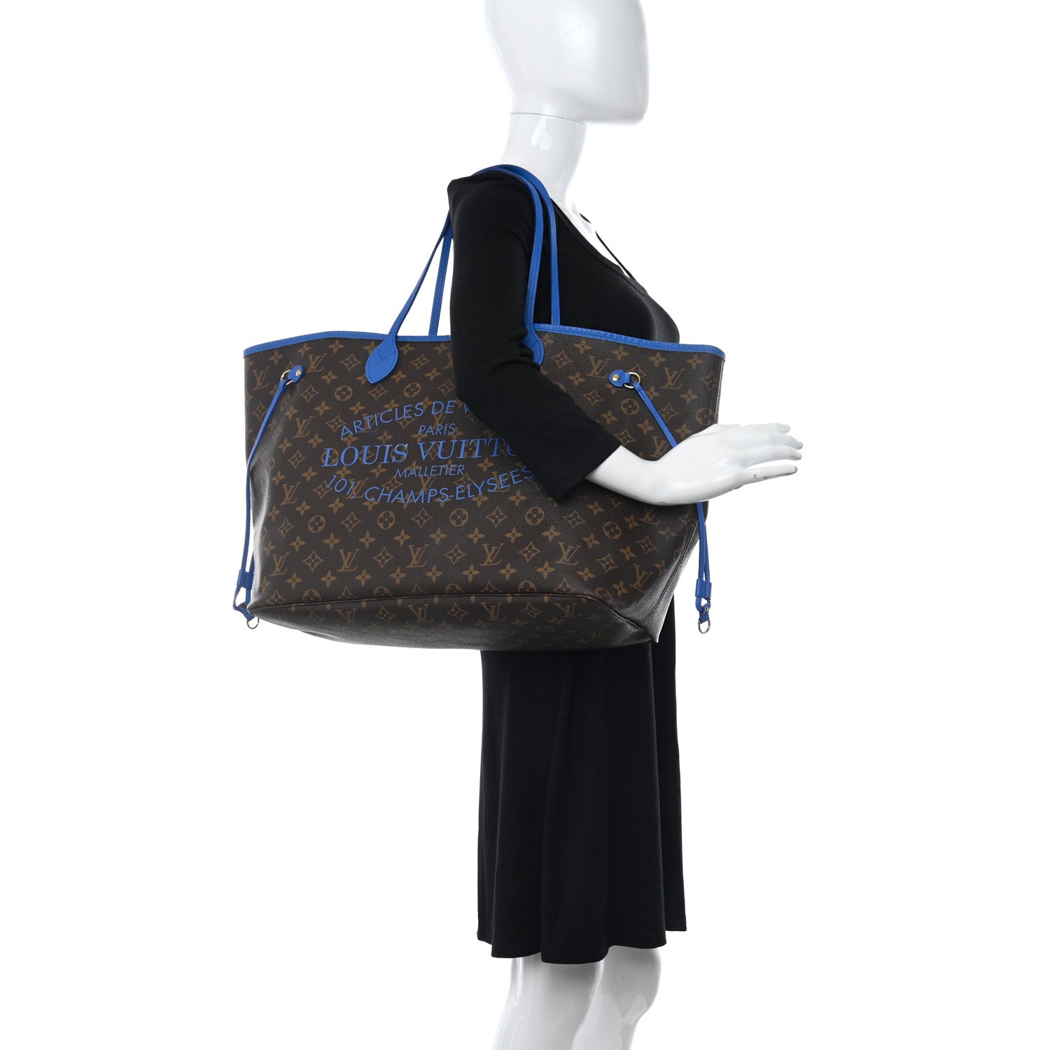 Louis Vuitton Monogram Articles de Voyage Ikat Neverfull GM Grand Blue 3 of 15