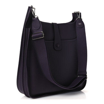 Hermes Taurillon Clemence Evelyne III TGM Prune 3 of 10