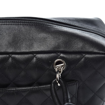 Chanel Calfskin Quilted Large Cambon Bowler Black 14 of 17