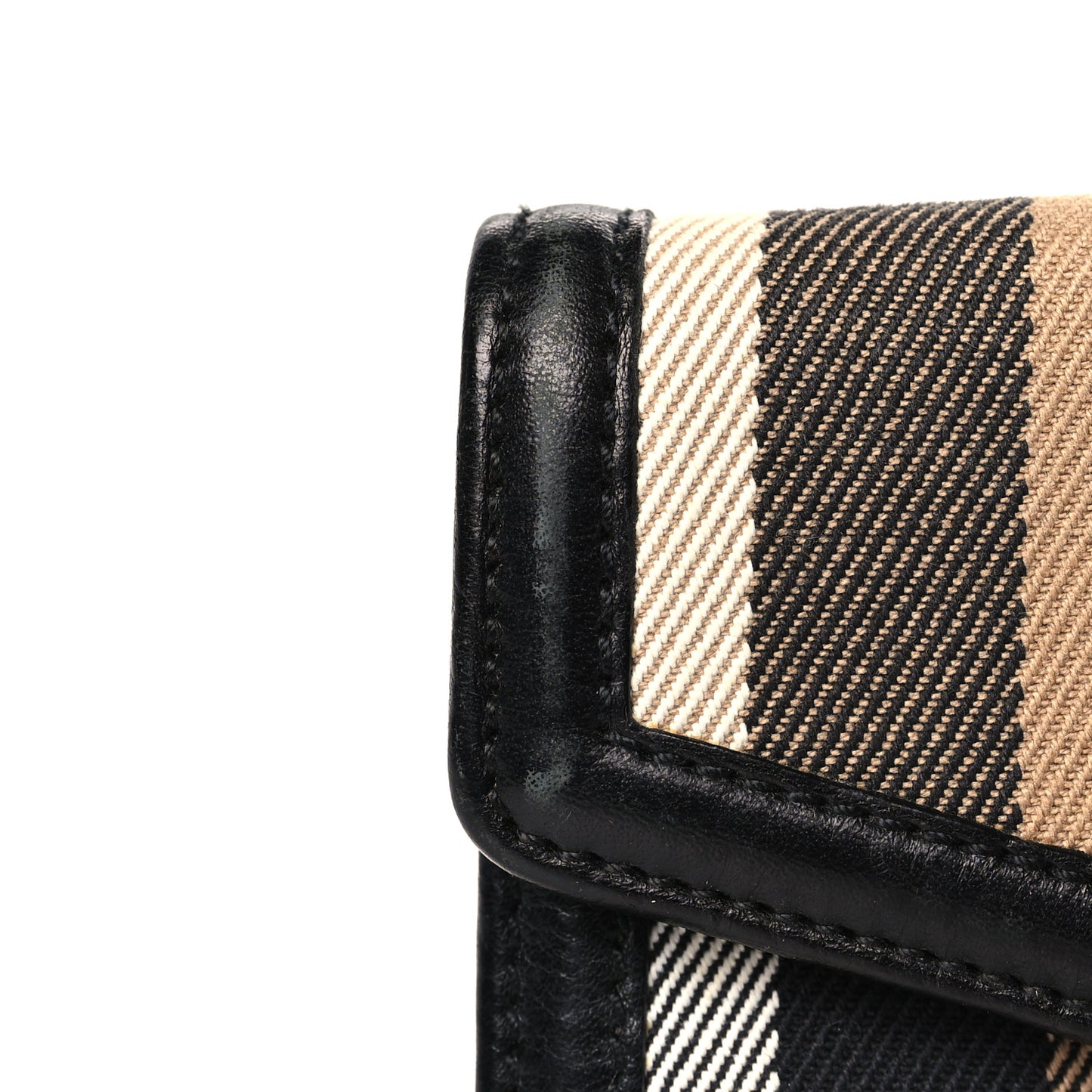 Calfskin Mega Check Continental Wallet Black