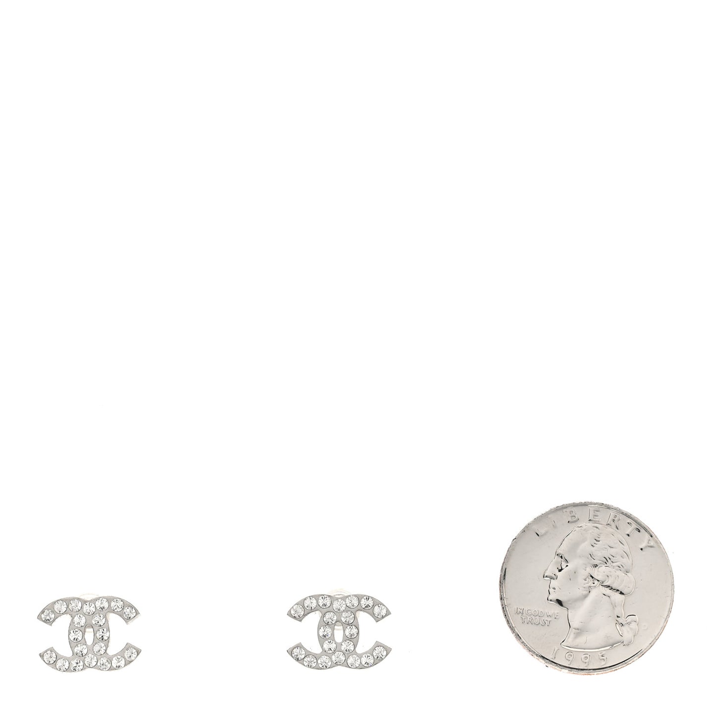 Crystal Mini Timeless CC Earrings Silver