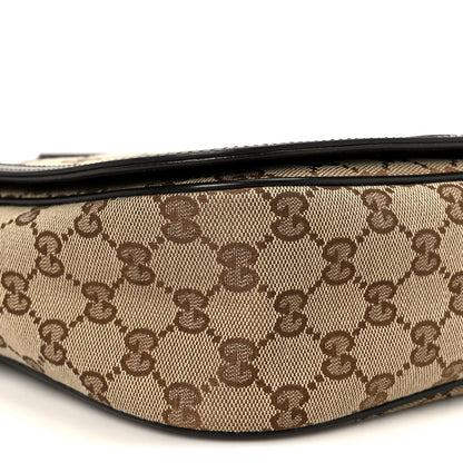 Gucci Monogram Flap Messenger Bag Beige Dark Brown 10 of 11