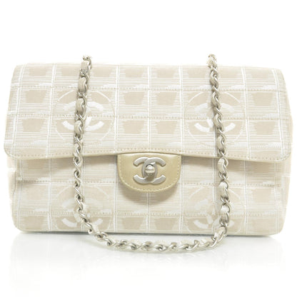 Chanel Nylon Travel Medium Flap Beige 1 of 9