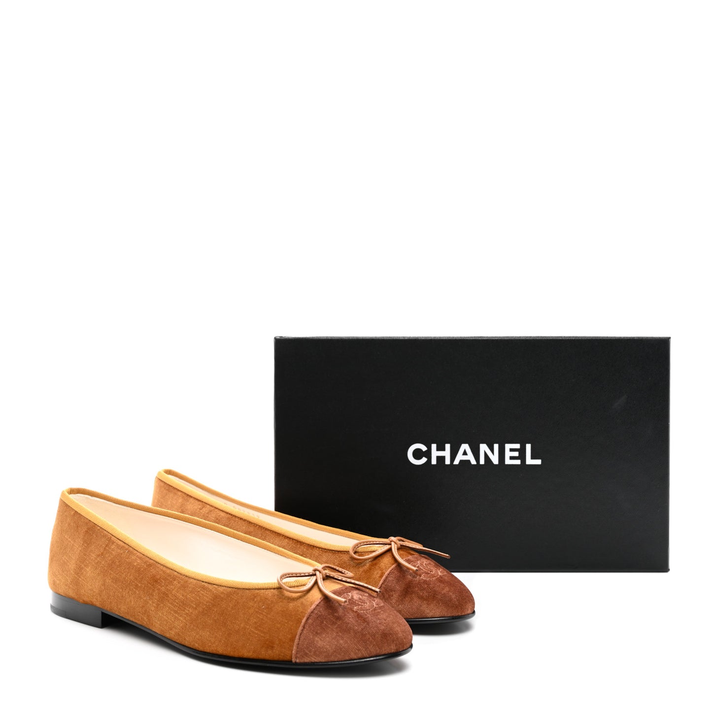 Velvet Cap Toe CC Ballerina Flats 41 Brown Light Brown