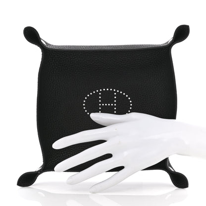 Hermes Taurillon Clemence Mises et Relances Change Tray Black 2 of 6