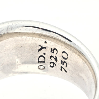 David Yurman Sterling Silver 18K Yellow Gold 14mm Wheaton Three Row Cable Band Ring 56 7.5 4 of 4