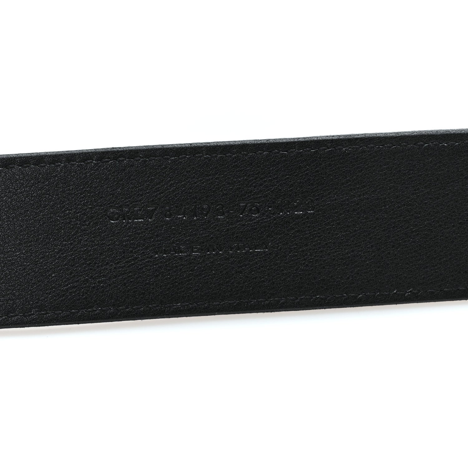 Saint Laurent Grained Lambskin Monogram Cassandre Square Buckle Belt 75 30 Black 4 of 5