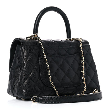 Chanel Caviar Quilted Mini Coco Handle Flap Black 3 of 10