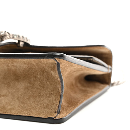 Gucci GG Supreme Monogram Suede Crystal Small Dionysus Shoulder Bag Beige Ebony Taupe 10 of 10