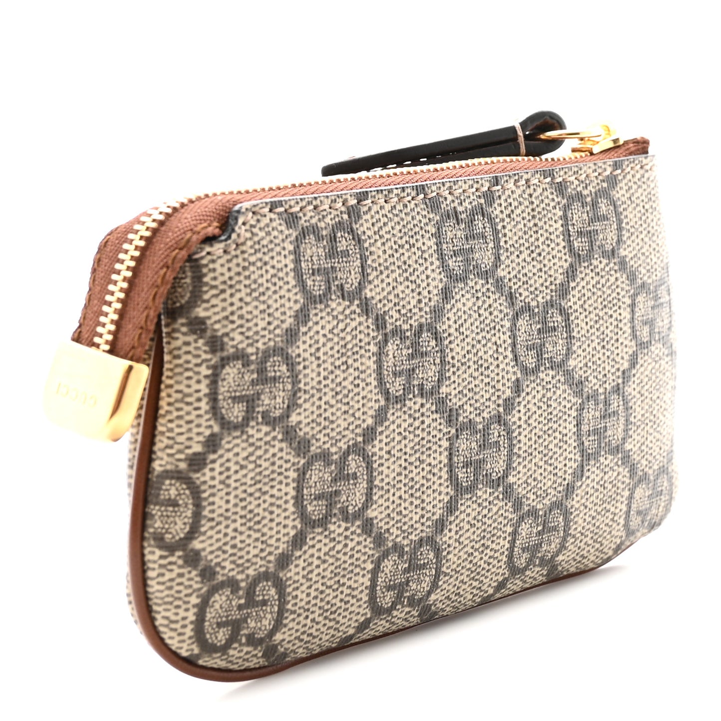 GG Supreme Monogram Key Case Beige Ebony Cuir