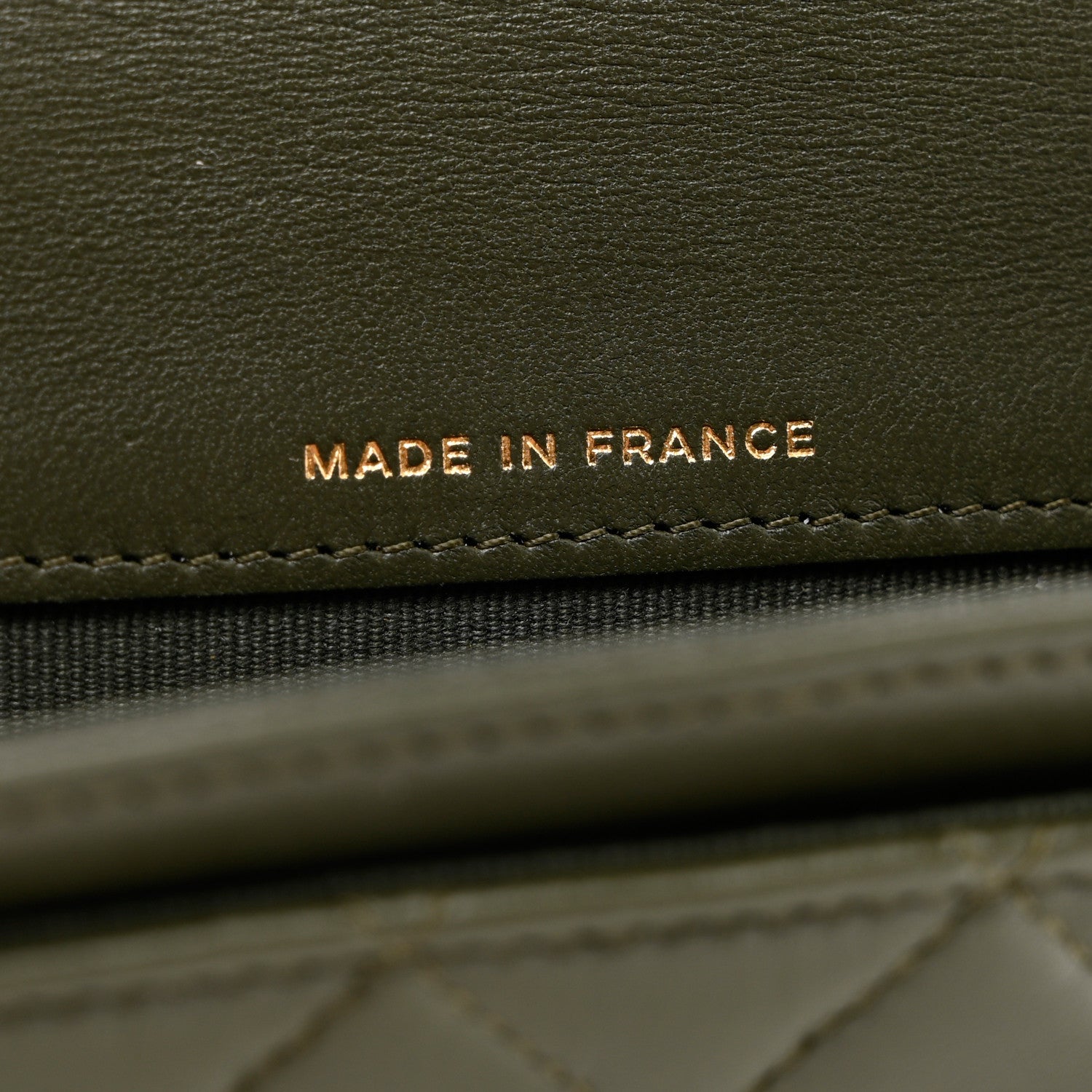Chanel Lambskin Quilted Flap Card Holder Wallet Khaki 6 of 8