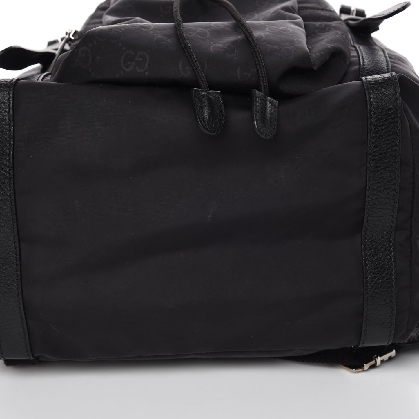 Nylon Monogram Medium Light Double Buckle Backpack Black