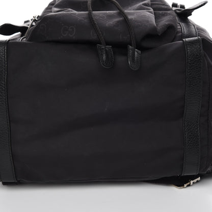 Gucci Nylon Monogram Medium Light Double Buckle Backpack Black 10 of 10