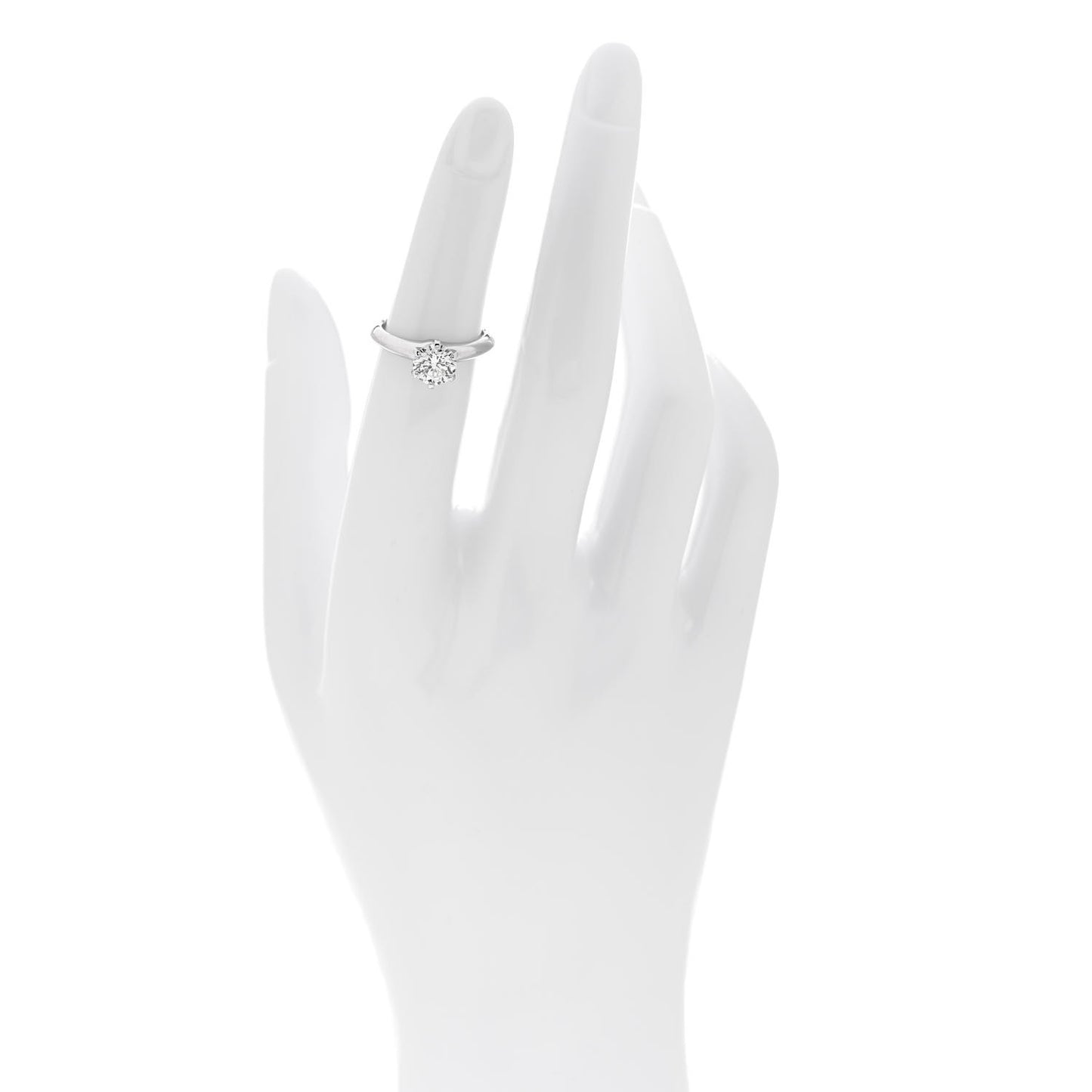Platinum Diamond 1.02ct Solitaire Engagement Ring 48 4.5