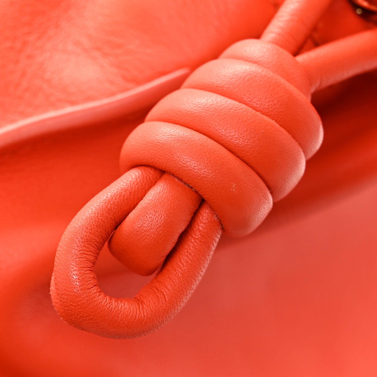 Loewe Nappa Calfskin Mini Flamenco Knot Clutch Sunrise Orange