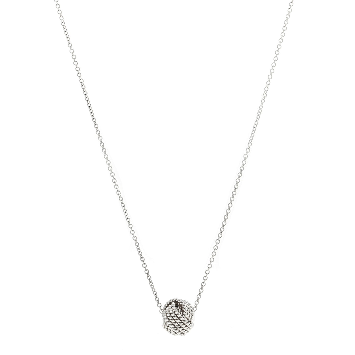 Sterling Silver Twist Knot Pendant Necklace